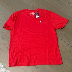 Psycho Bunny Men's Vivid Red Short Sleeve Tee